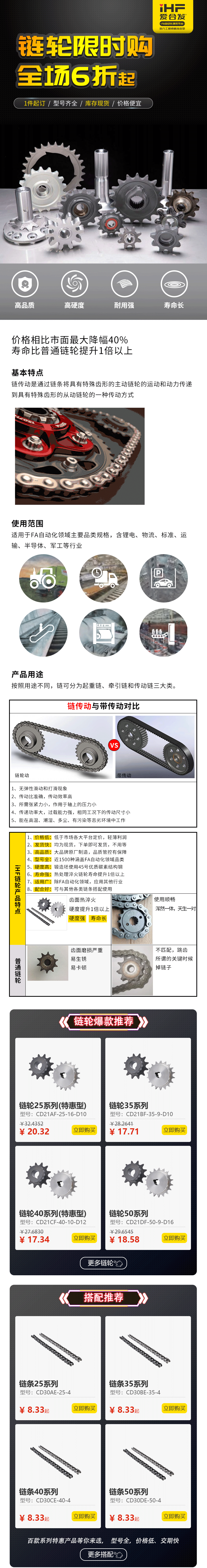 特惠現(xiàn)貨：愛(ài)合發(fā)鏈輪鏈條省錢耐用！